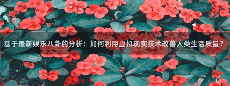 狗子28pg电子游戏：基于最新娱乐八卦的分析：如何利用虚拟现实技术改善人类生活质量？